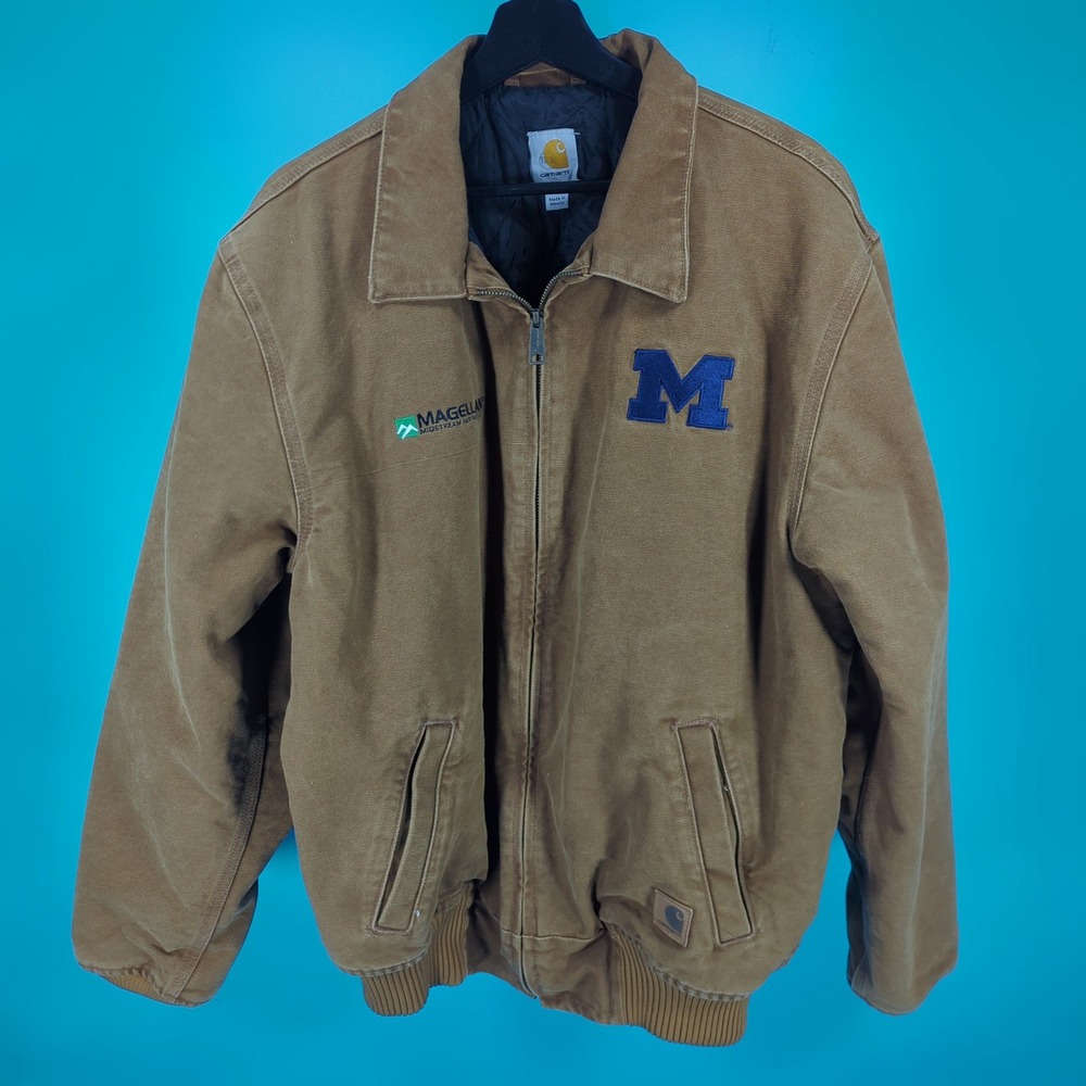 Carhartt Duck Detroit Jacket Brown Magellan Midstream Partners Blue M Mens L